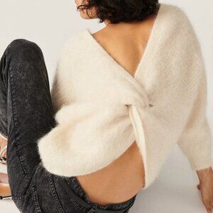 BA&SH Ecru 'Fill' Alpaca Blend Jumper/Pullover | S | Cream